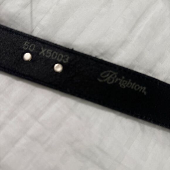 Brighton Black Leather Concho Belt Silver-Tone Western Buckle X5003 main image 5